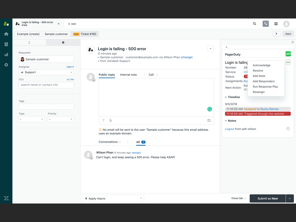 PagerDuty (EU) feature detail — IT and HR app on the Zendesk Marketplace
